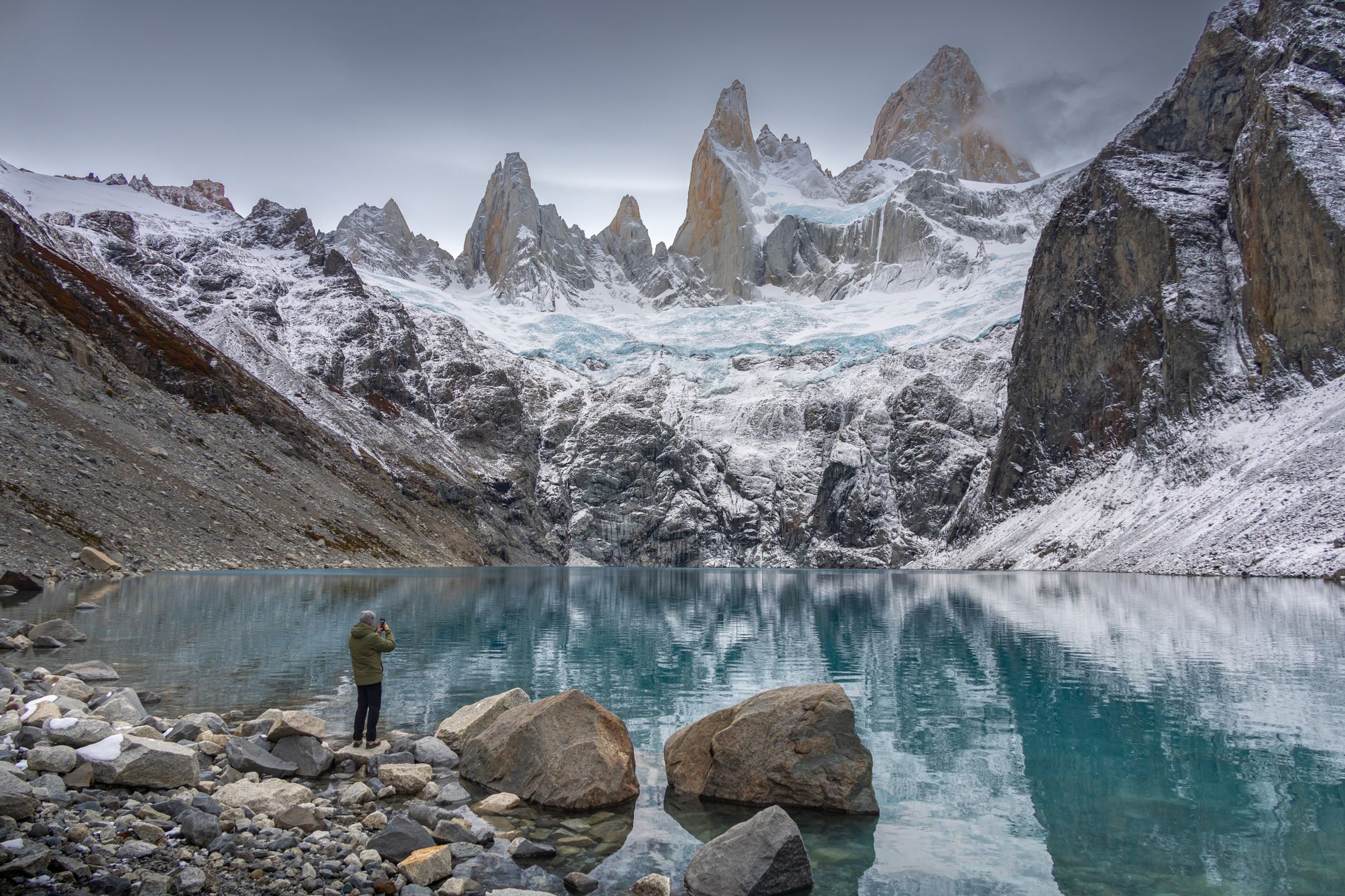 Macizo del Fitz Roy al amanecer en El Chaltén