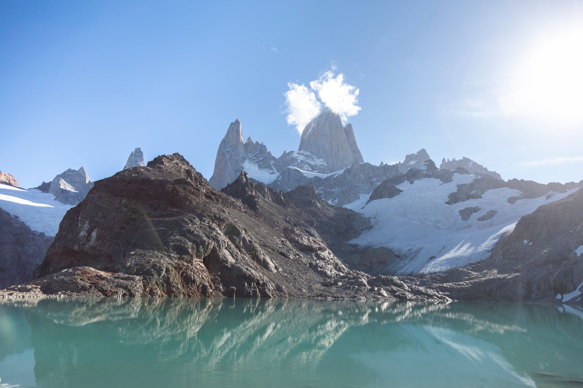 Glaciares y cordillera en El Chaltén y Calafate